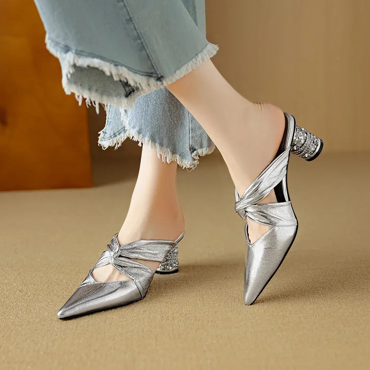 Womens High Heels Elegant Slip-On