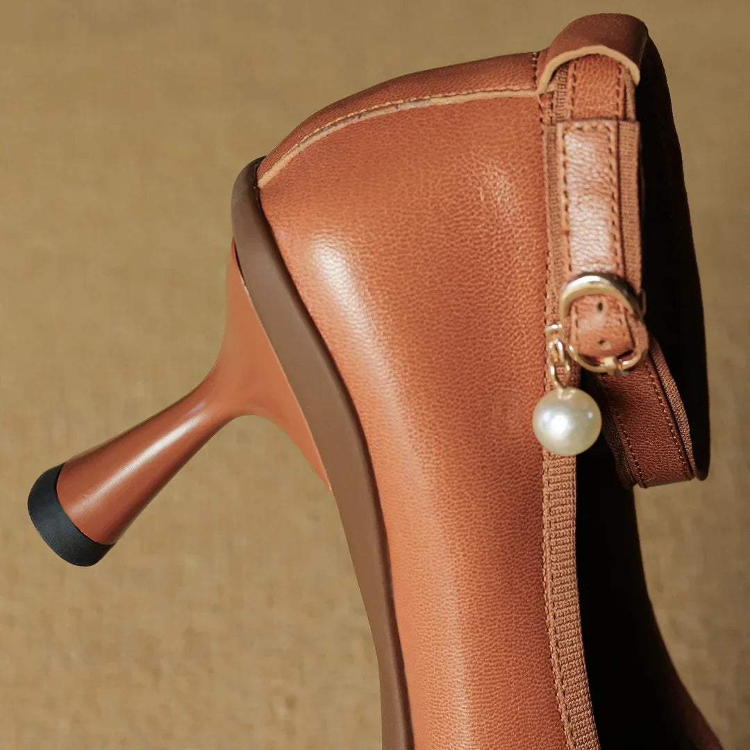 Womens Heels Genuine Leather Classic Fit