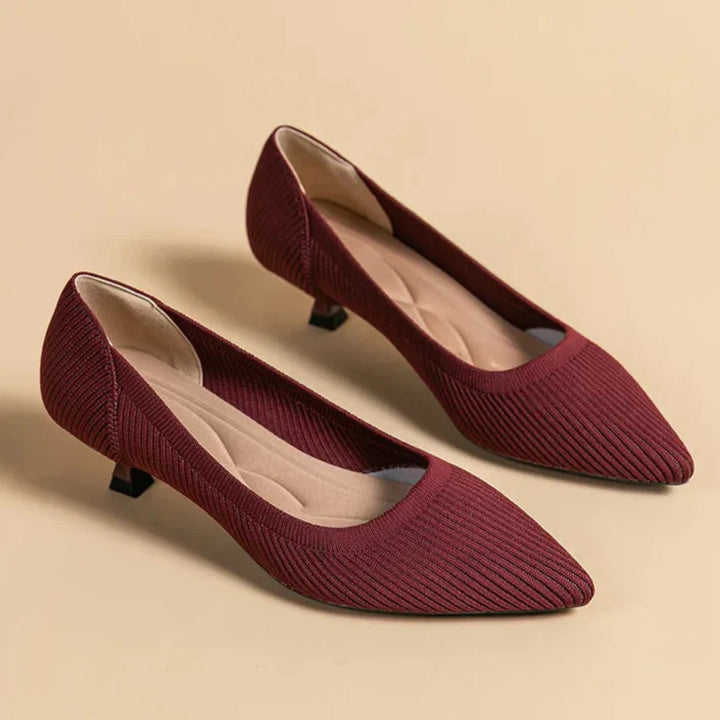 Womens Kitten Heel Pumps Classic Fit