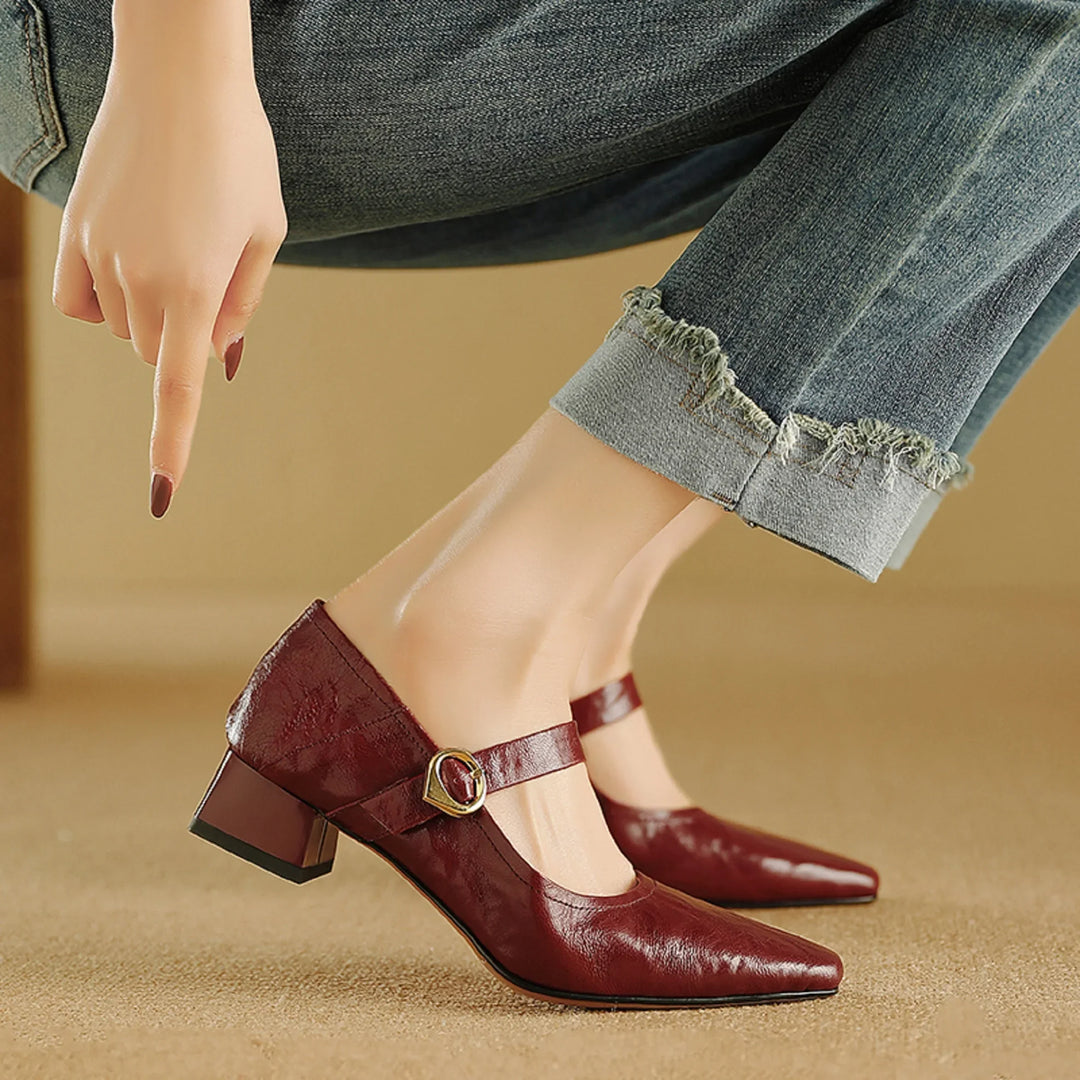 Womens Heels Genuine Leather Classic Fit