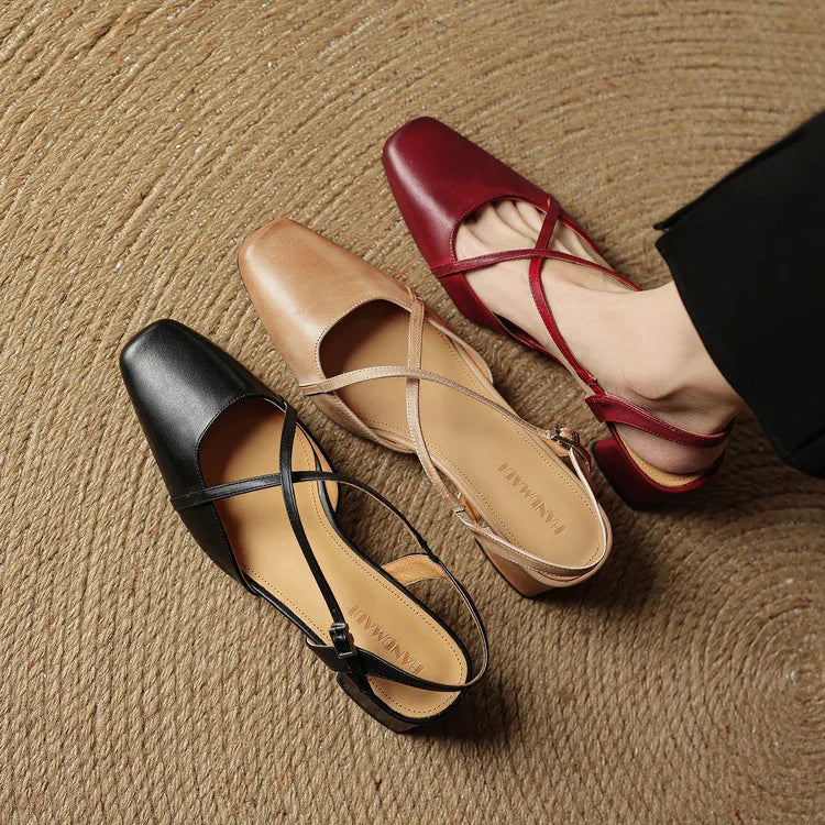 Womens Heels Genuine Leather Classic Fit
