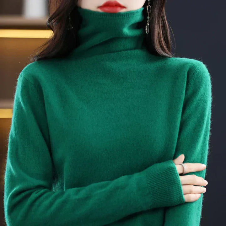 Womens Crew Neck Sweater Soft Merino Wool