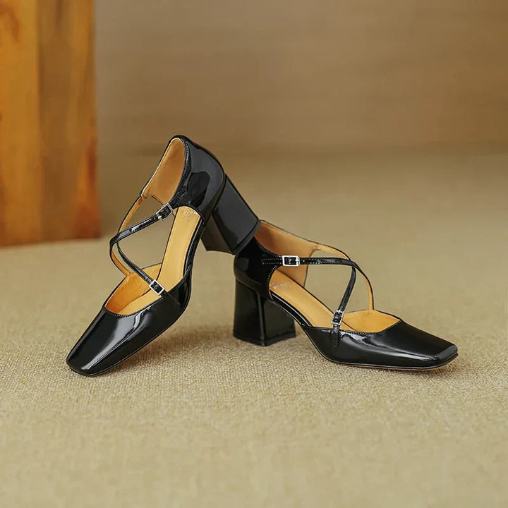 Womens Genuine Leather Heels Classic Fit