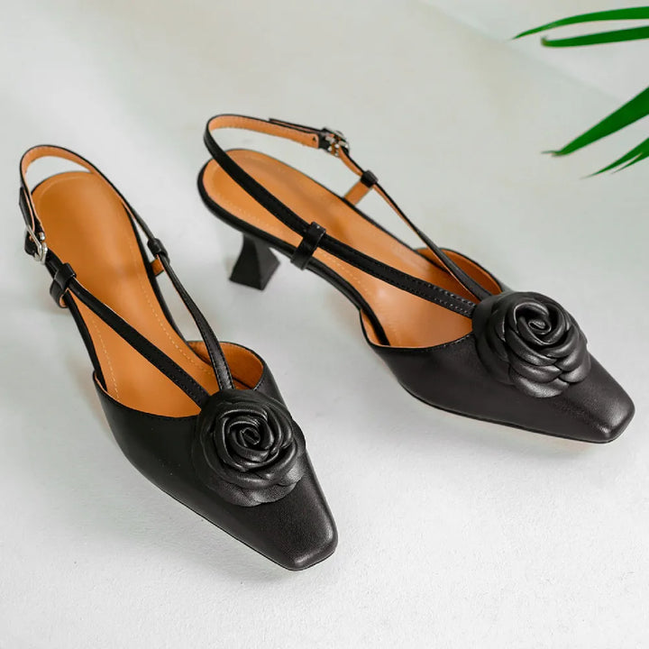 Womens Genuine Leather Slingback Shoes