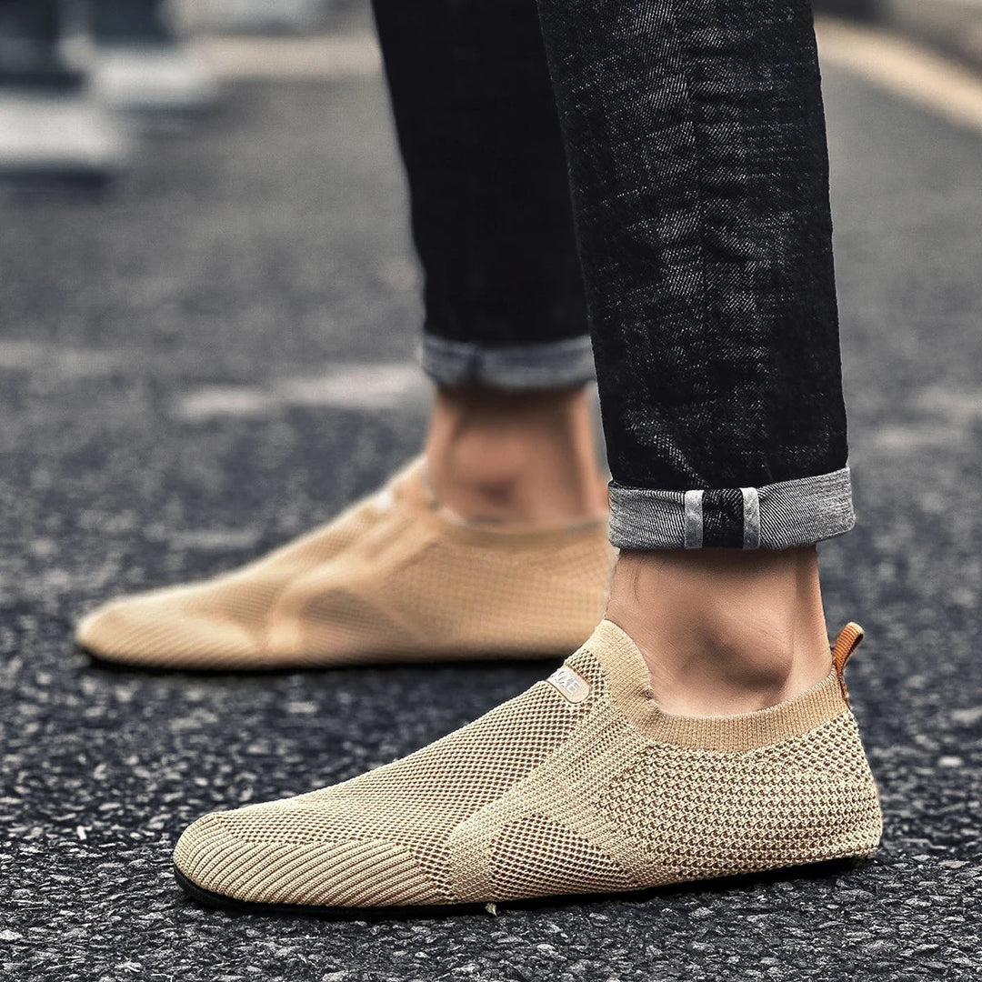 Mens Loafers Mesh Upper Slip-On