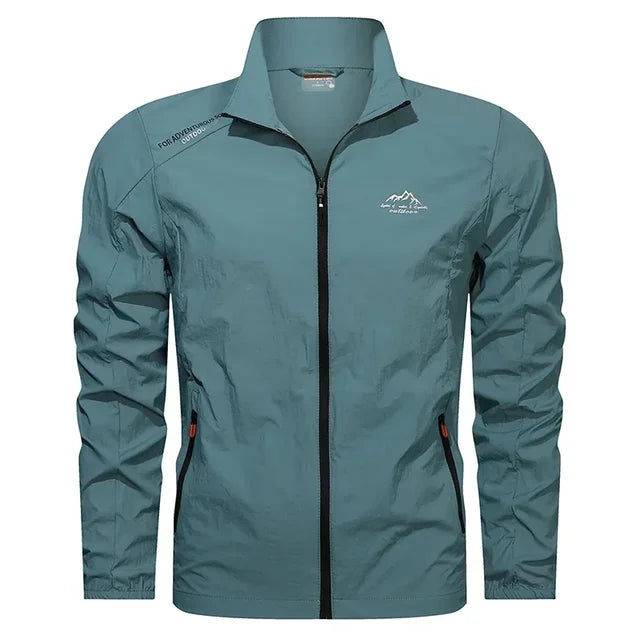 Mens Lightweight Windbreaker Water-Resistant Relaxed Fit