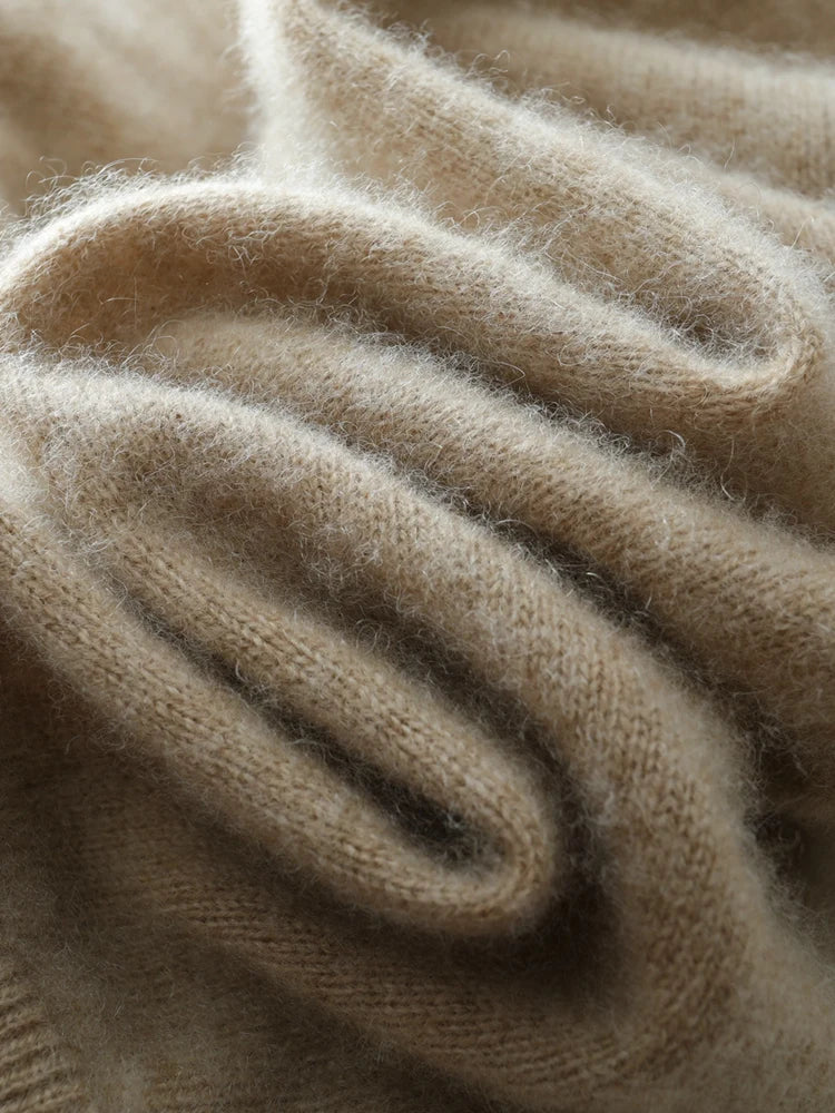Womens Cashmere Wrap Sweater Soft Knit Crossover Style