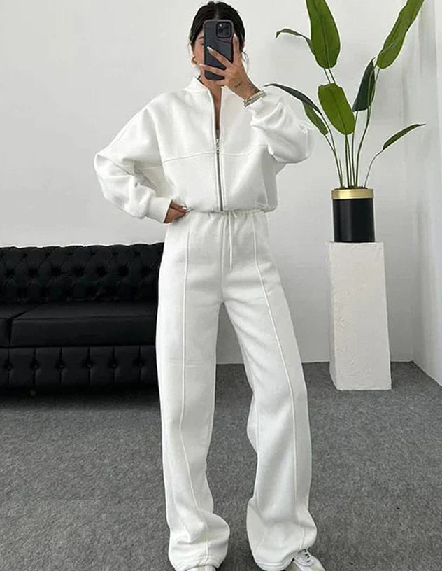 Womens Tracksuit Jacket and Pants Set Cozy Fit