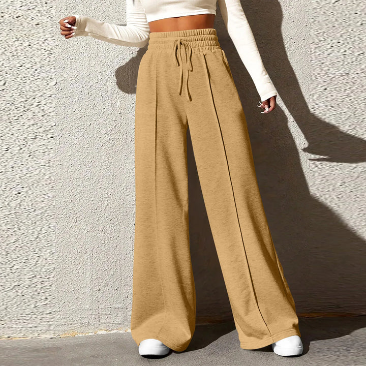 Womens Wide Leg Joggers with Elastic Waist Comfortable Fit