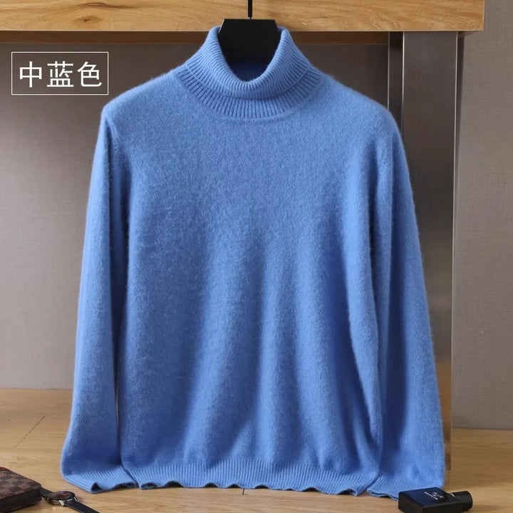 Mens Cashmere Crew Neck Sweater Soft Fit