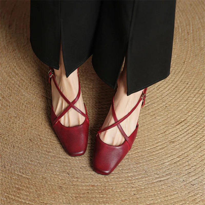Womens Heels Genuine Leather Classic Fit