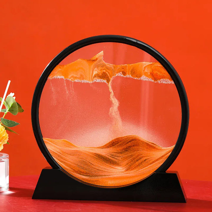 Decorative Glass Hourglass with Flowing Sand