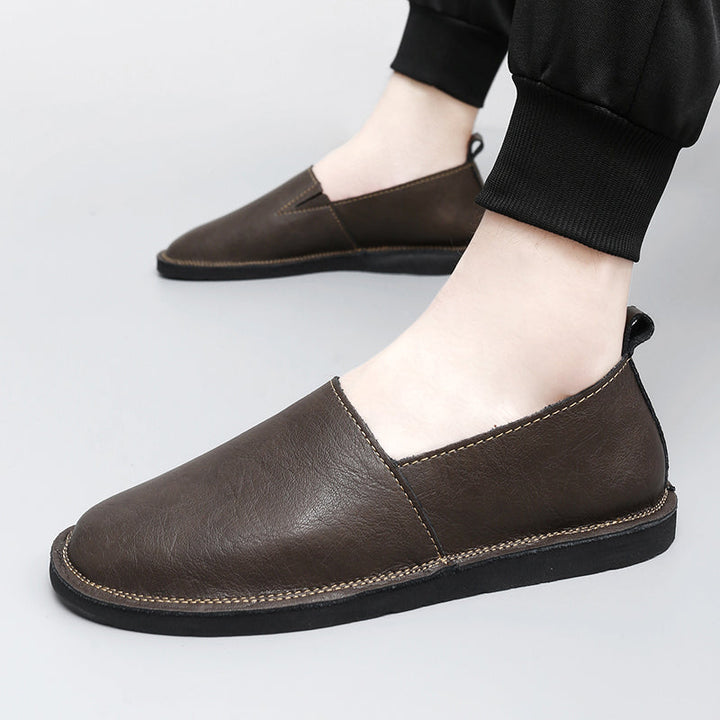 Mens Loafers Genuine Leather Slip-On