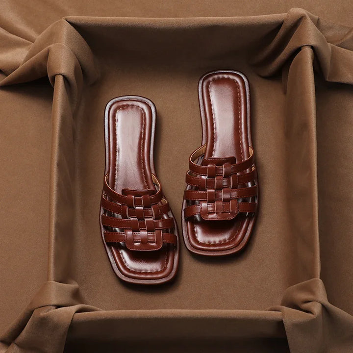 Womens Leather Flats Classic Fit