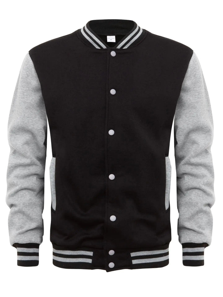 Mens Bomber Jacket Casual Fit Baseball Style