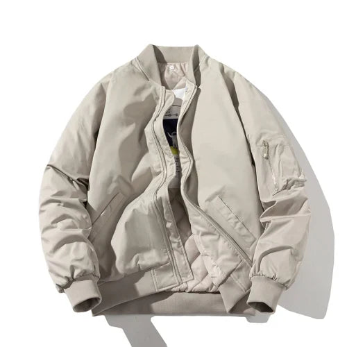 Mens Bomber Jacket Pilot Style Durable Fabric