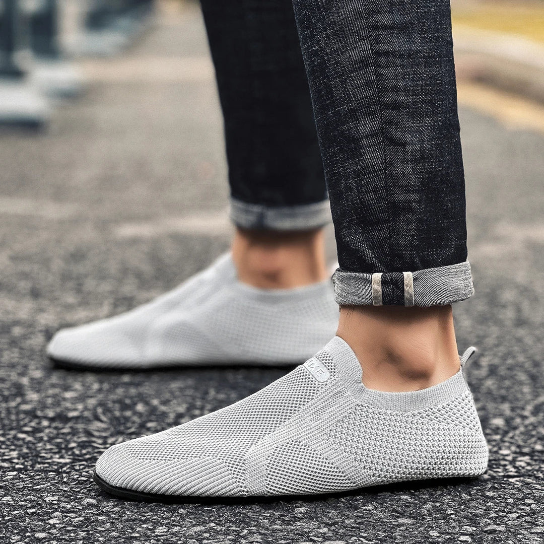 Mens Loafers Mesh Upper Slip-On
