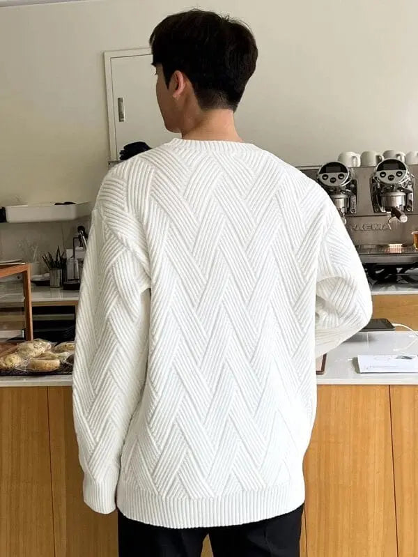 Womens Scented Sweater Textured Yarn Relaxed Fit
