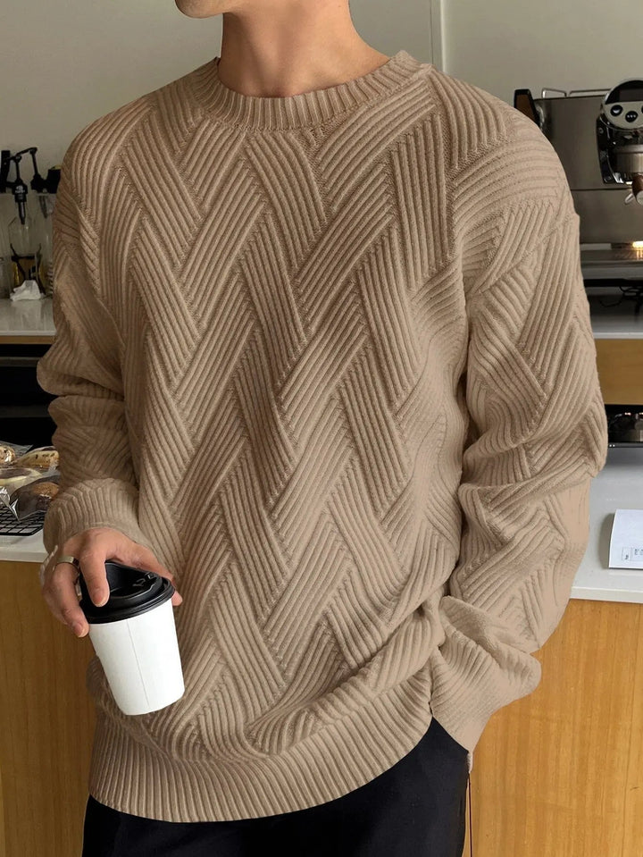 Womens Scented Sweater Textured Yarn Relaxed Fit