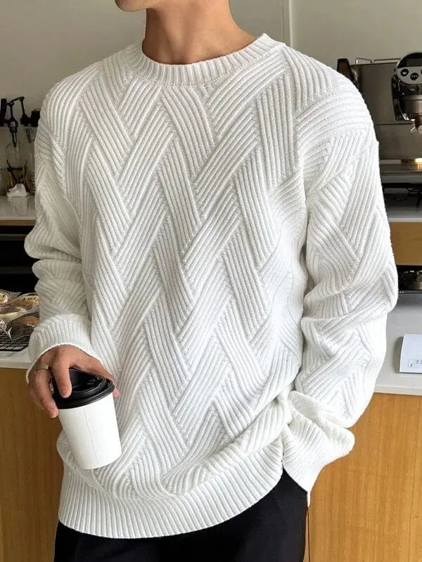 Womens Scented Sweater Textured Yarn Relaxed Fit