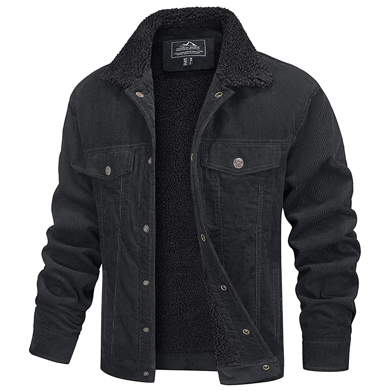 Mens Corduroy Jacket Cotton Rugged Fit
