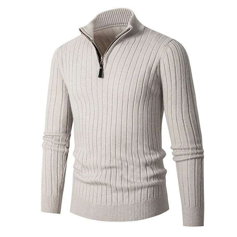 Mens Half-Zip Sweater Knit Casual Fit