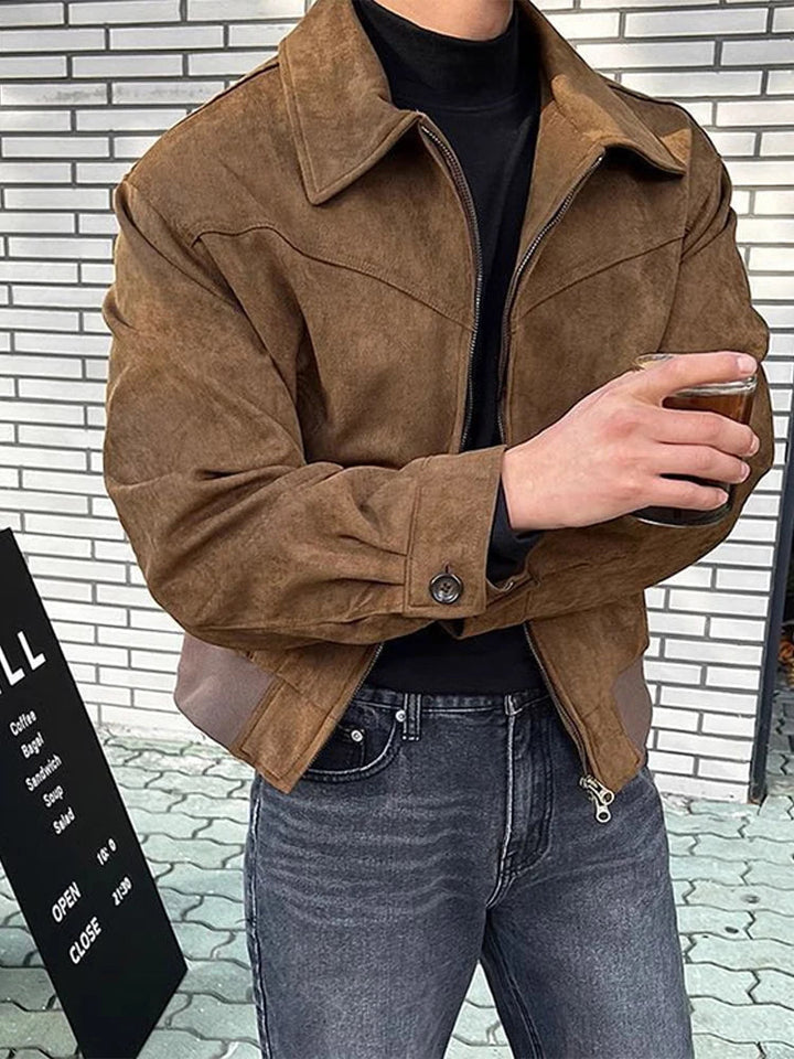 Mens Zip-Up Jacket Lightweight Spring Fit - BritishMode
