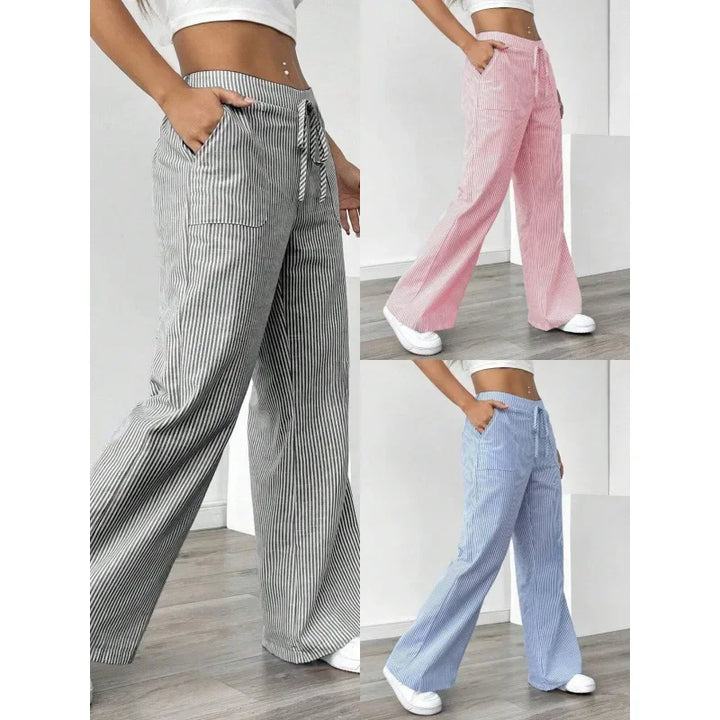 Womens Wide Leg Pants High Waist Comfortable Fit - BritishMode