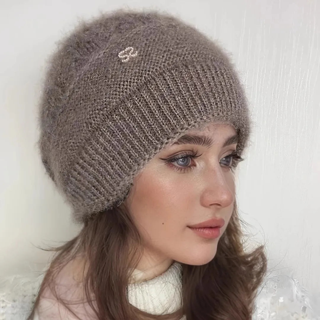 Unisex Cable Knit Beanie Warm Thick Fit