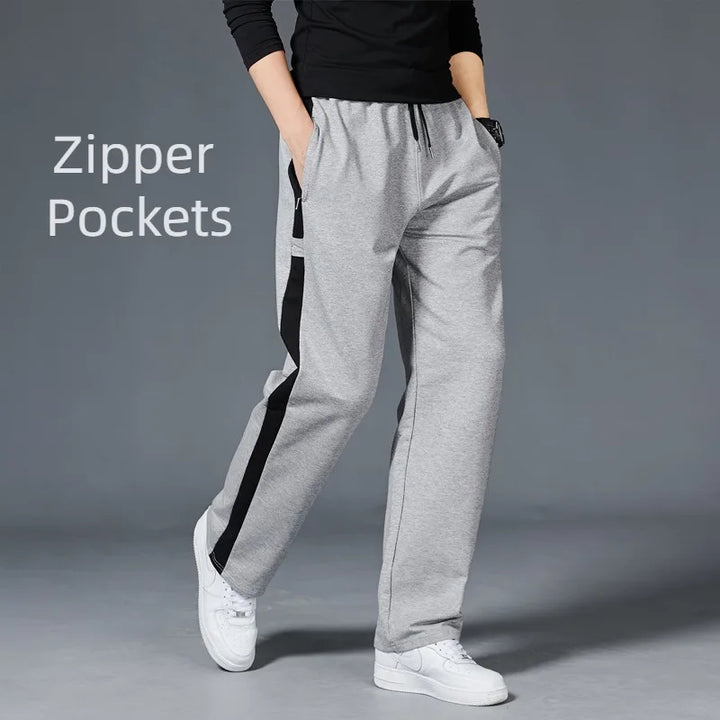 Mens Jogger Pants Comfortable Fit Striped - BritishMode