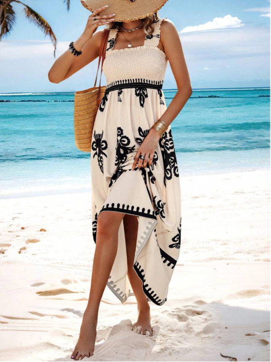 Womens Maxi Dress Floral Pattern Soft Fabric