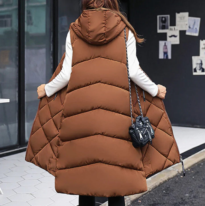 Womens Hooded Vest Insulated Winter Warm