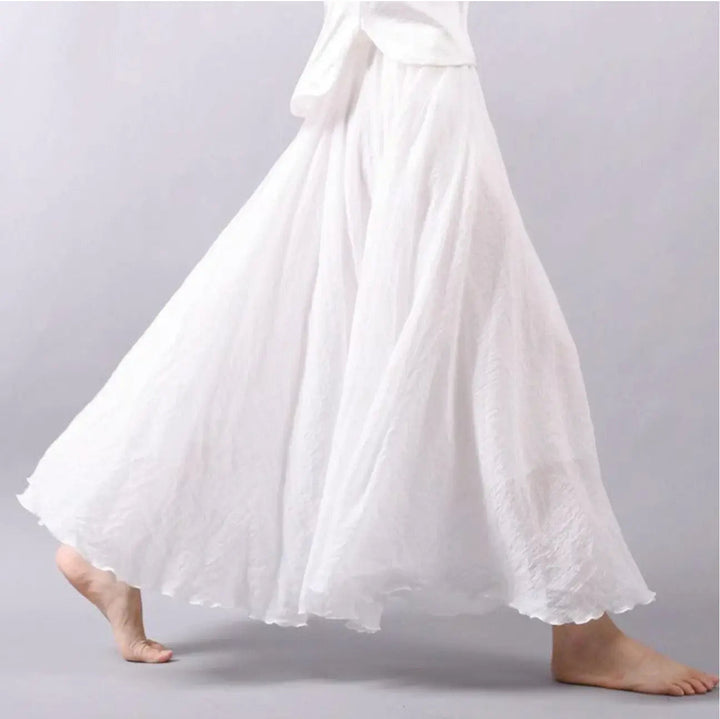 Womens Cotton Skirt with Elastic Waistband Relaxed Fit - BritishMode