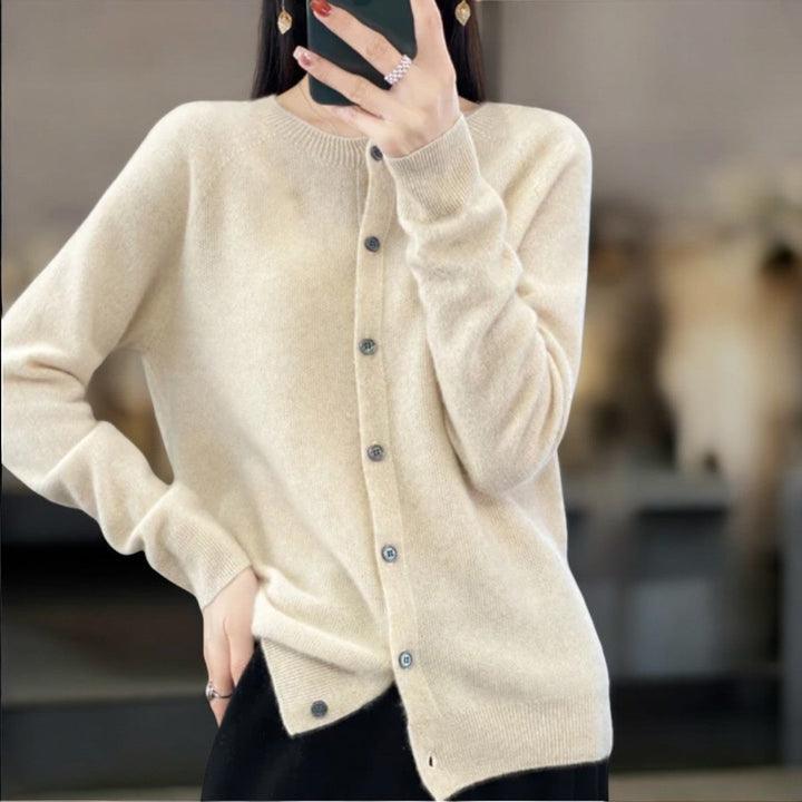 Womens Merino Wool Cardigan Classic Fit