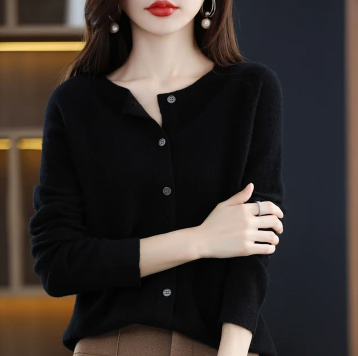 Womens Merino Wool Cardigan Classic Fit