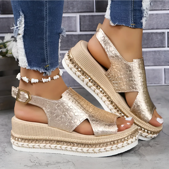 Womens Espadrille Wedge Sandals Orthopedic Cushioned