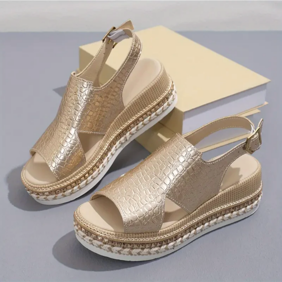Womens Espadrille Wedge Sandals Orthopedic Cushioned