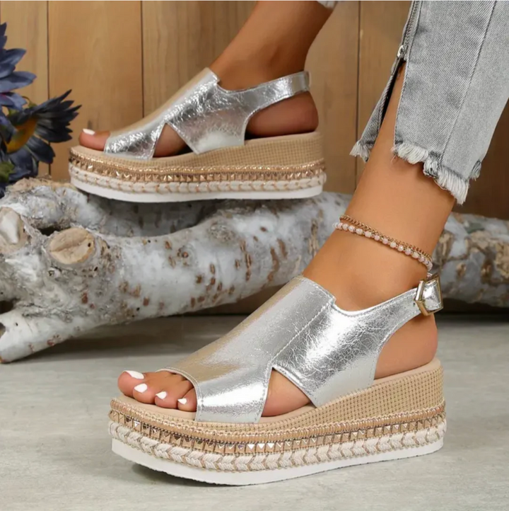 Womens Espadrille Wedge Sandals Orthopedic Cushioned