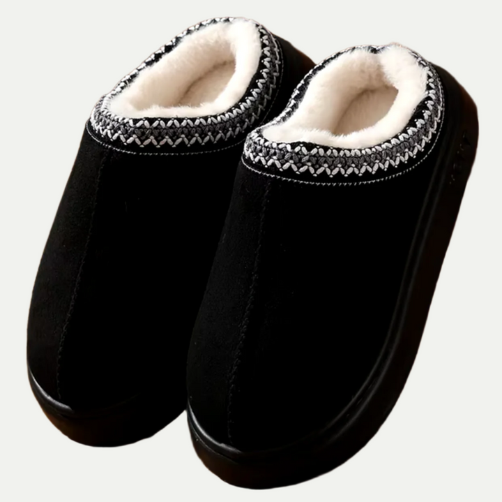 Unisex Indoor Slippers with Embroidered Trim All-Season Comfort