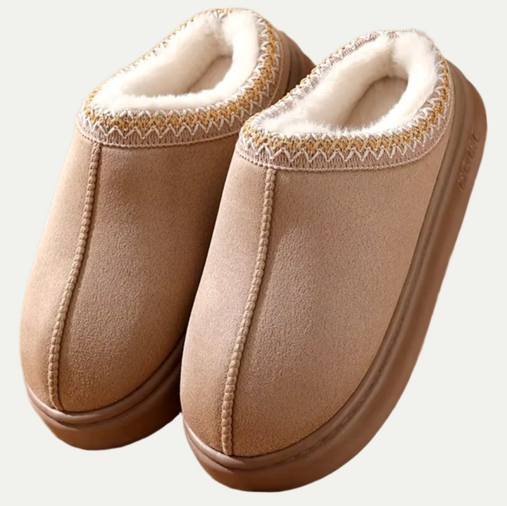 Unisex Indoor Slippers with Embroidered Trim All-Season Comfort