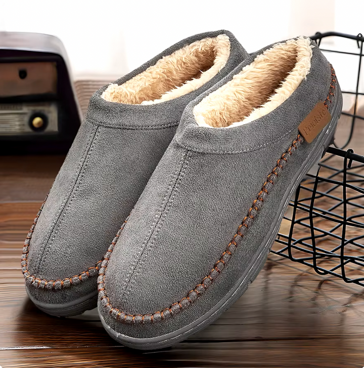 Mens Slipper Boots Fleece Lined Cozy Fit - BritishMode
