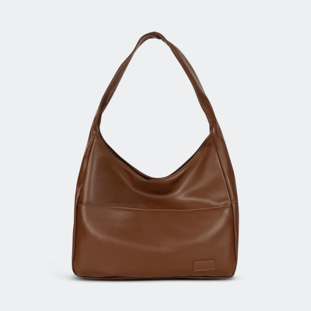 Womens Vegan Leather Shoulder Bag Structured Design