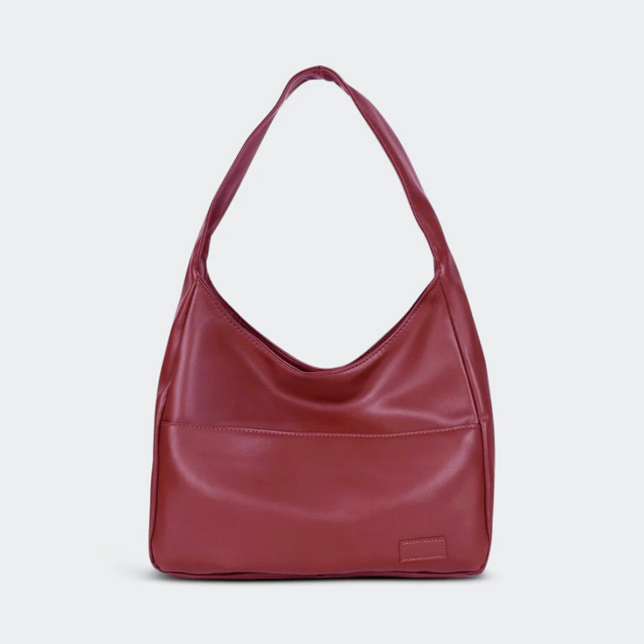 Womens Vegan Leather Shoulder Bag Structured Design - BritishMode