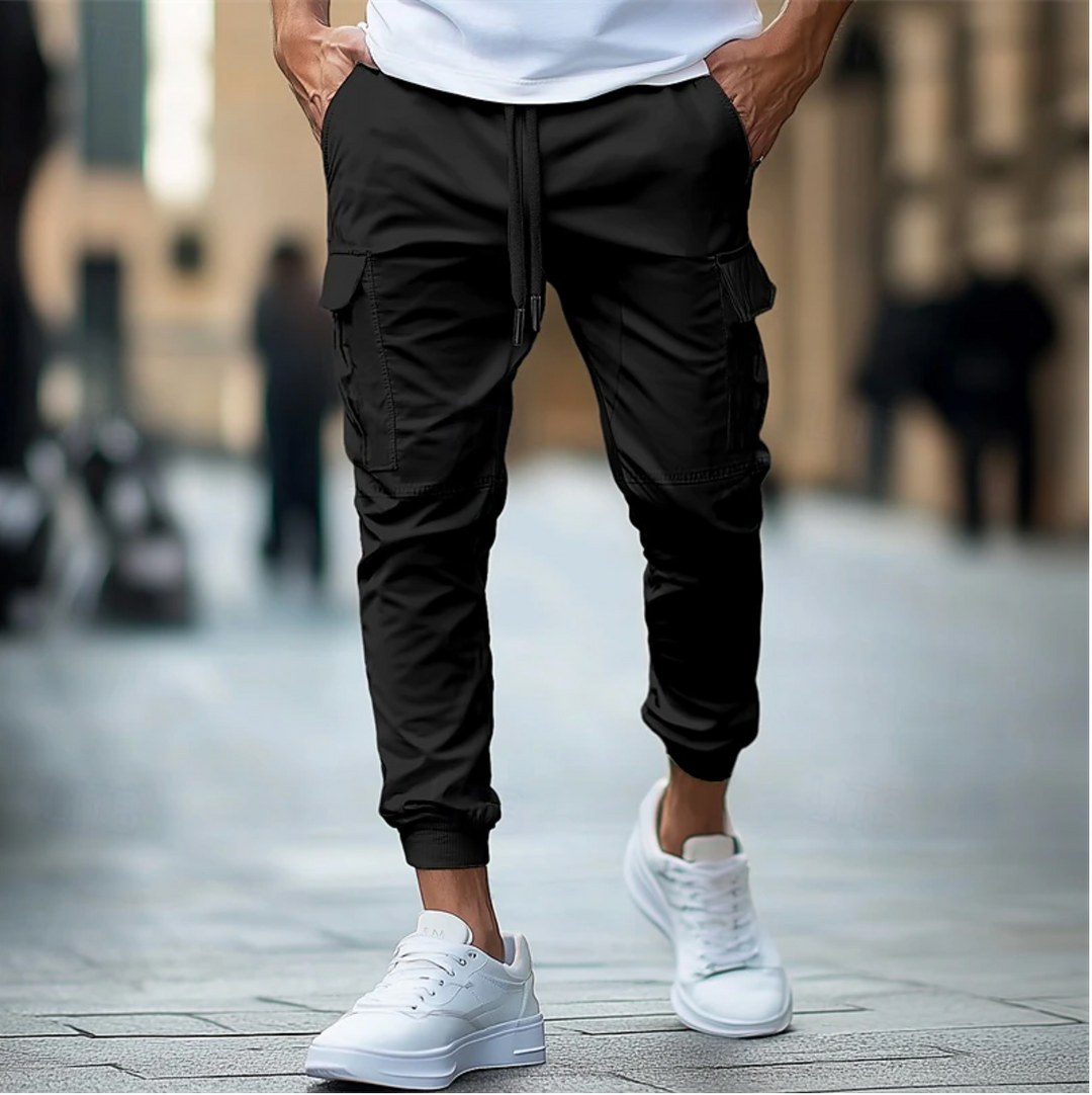 Mens Jogger Pants Stretch Waistband Athletic Fit