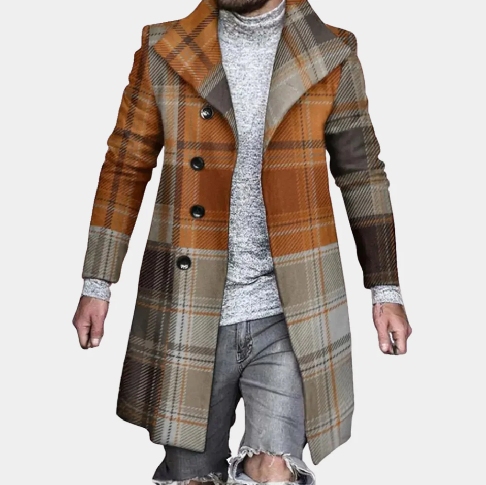 Mens Mid-Length Coat Contemporary Fit