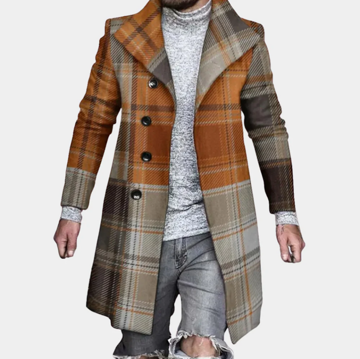 Mens Mid-Length Coat Contemporary Fit