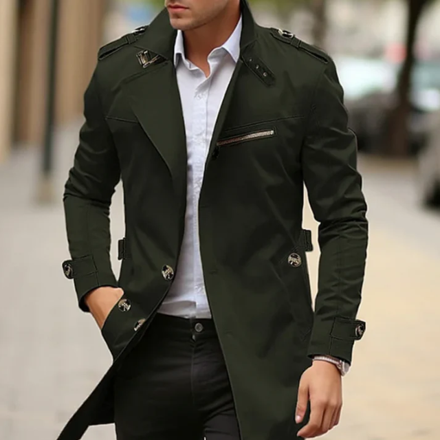 Mens Trench Coat Lightweight Classic Fit