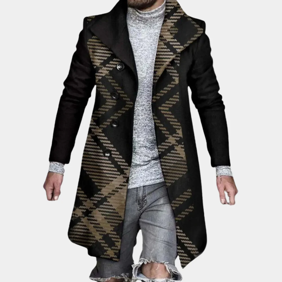 Mens Mid-Length Coat Contemporary Fit - BritishMode