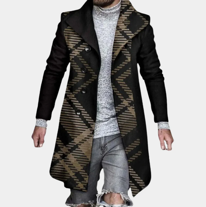Mens Mid-Length Coat Contemporary Fit - BritishMode