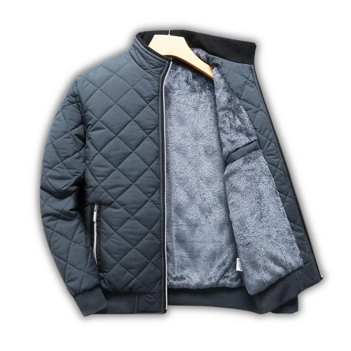 Mens Quilted Jacket with Fleece Lining Regular Fit - BritishMode